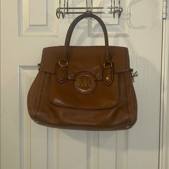 Michael Kors Brown Genuine Leather Satchel - Picture 1 of 9